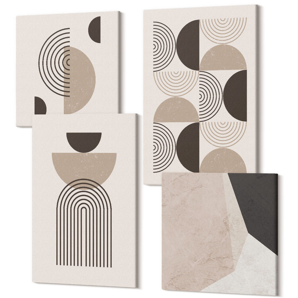 Sada 4 obrazov Abstraktné geometrické vzory minimalizmus