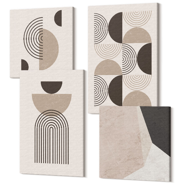Sada 4 obrazov Abstraktné geometrické vzory minimalizmus