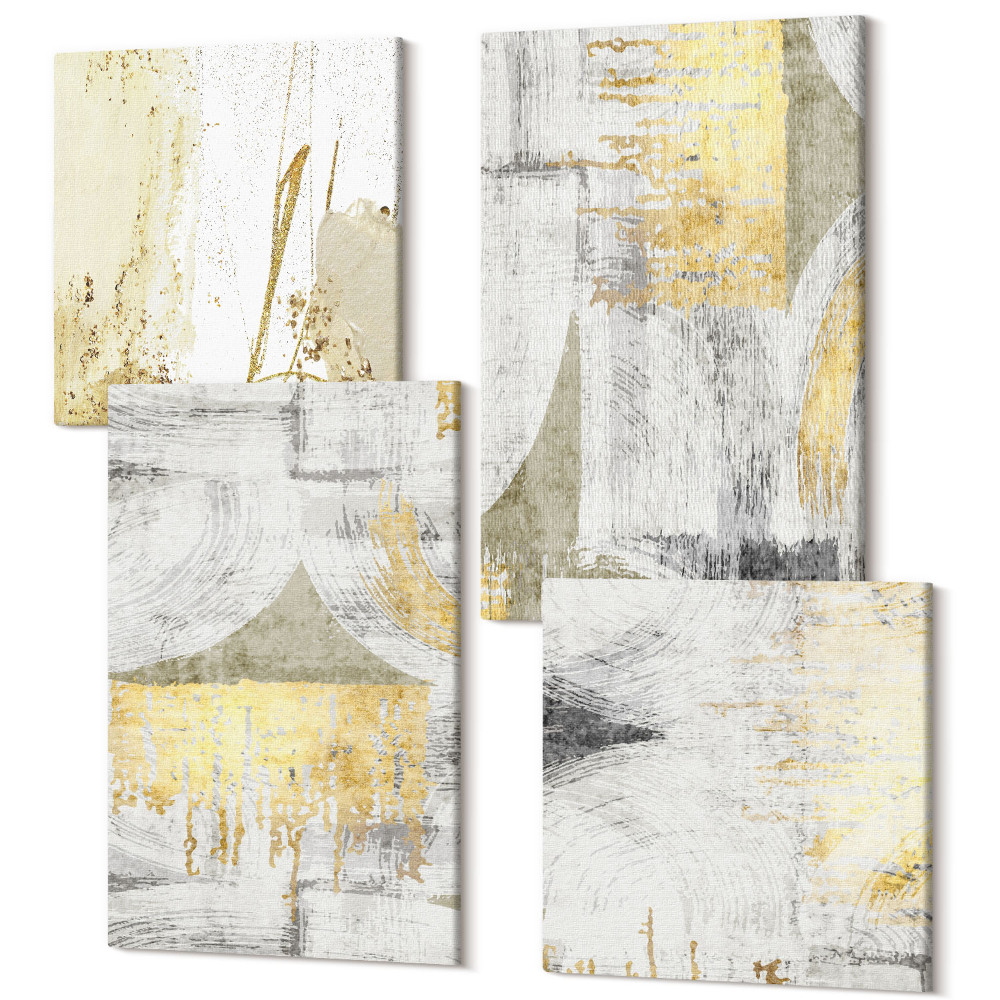 Sada 4 obrazov Abstraktné minimalistické módne obrazové vzory