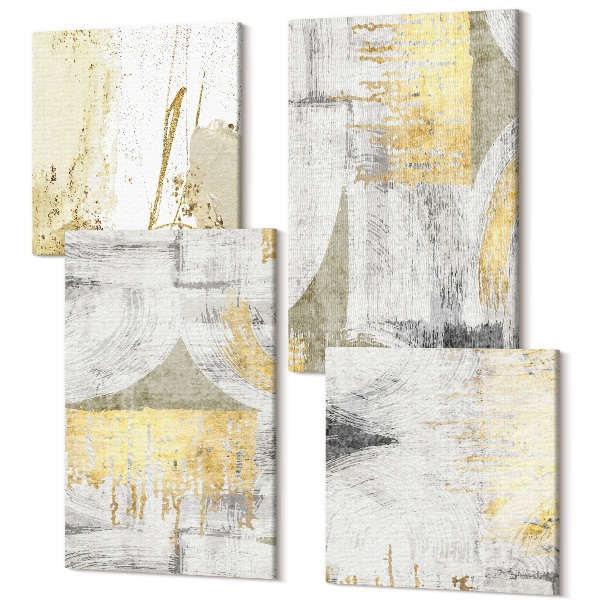 Sada 4 obrazov Abstraktné minimalistické módne obrazové vzory