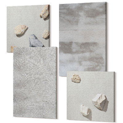 Sada 4 obrazov Moderné štruktúry textúry v minimalistickom štýle