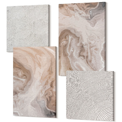 Sada obrazov na stenu kvadryptych Mramorové abstraktné vzory kamenné textúry