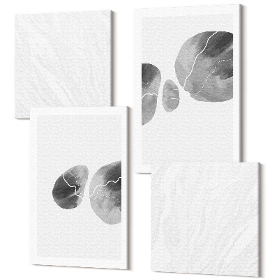 Sada obrazov na stenu kvadryptych Farba škvrny abstraktná minimalistická maľba