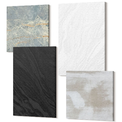 Sada 4 obrazov Rôzne farby elegantných kamenných štruktúr