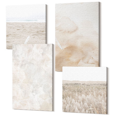 Sada obrazov na stenu kvadryptych Módne textúry vo svetlých pastelových farbách