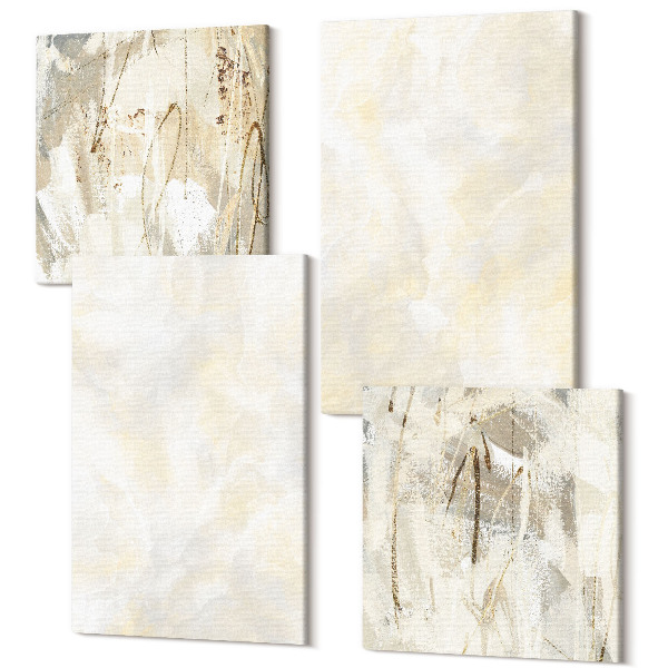 Sada obrazov kvadryptych Svetlá textúra ťahy štetcom dizajn