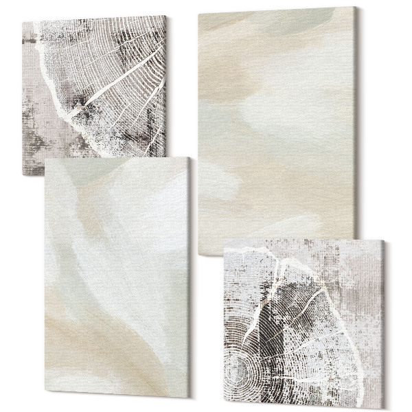 Sada 4 obrazov Farby textúry stopy maliarskeho minimalizmu