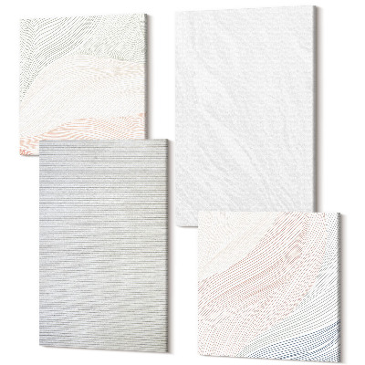 Sada obrazov na stenu kvadryptych Jasné strunové štruktúry vzory v piesku