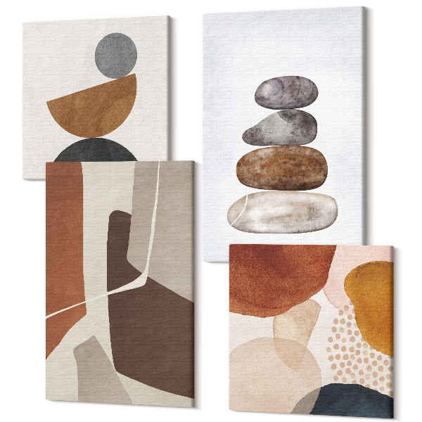 Sada obrazov kvadryptych Abstraktná maľba moderných dekorácií