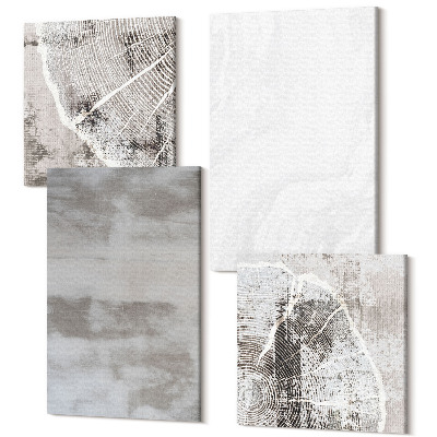 Sada 4 obrazov Abstraktné tvary a štruktúry v modernom štýle