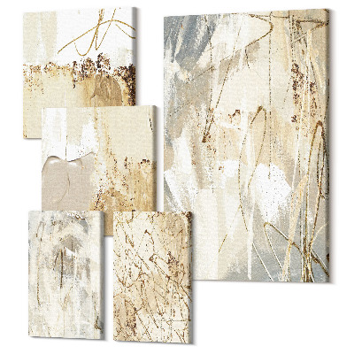 Sada 5 obrazov Abstraktné kompozície v modernom a minimalistickom štýle