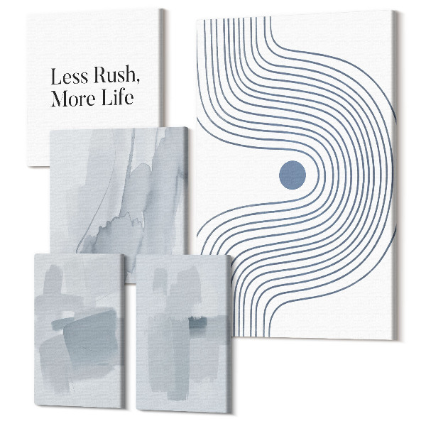 Sada 5 obrazov Moderná abstraktná grafika s minimalistickým posolstvom