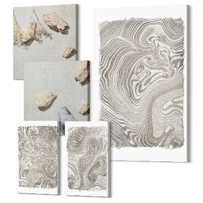 Sada obrazov pentaptych Moderné tvary abstraktná maľba