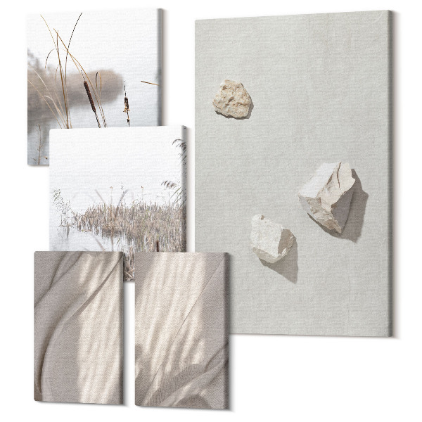 Sada obrazov pentaptych Detailné zábery na moderné štruktúry v štýle boho