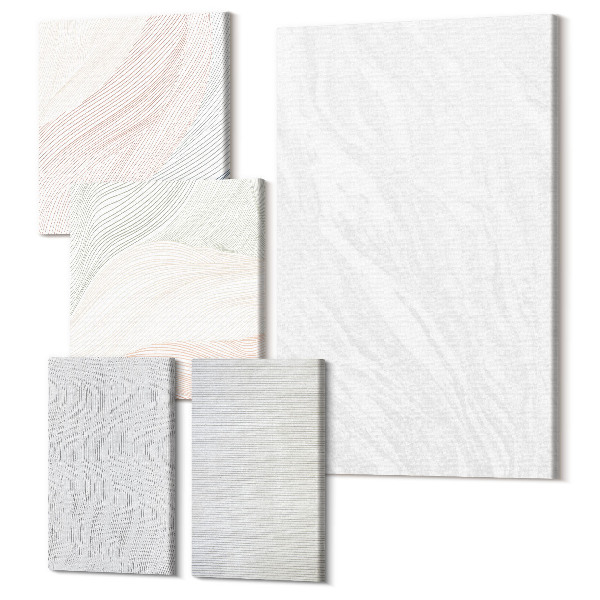 Sada obrazov na stenu pentaptych Jasné strunové štruktúry vzory v piesku