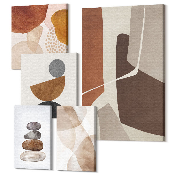 Sada obrazov pentaptych Abstraktná maľba moderných dekorácií