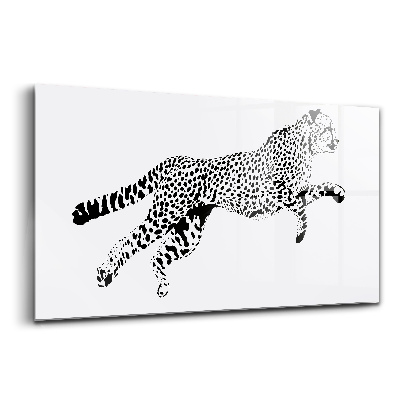 Obraz na skle Silueta pantera