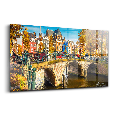 Sklenený obraz Amsterdamské jesenné blues