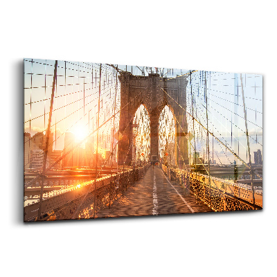 Obraz na skle Brooklynský most v New Yorku