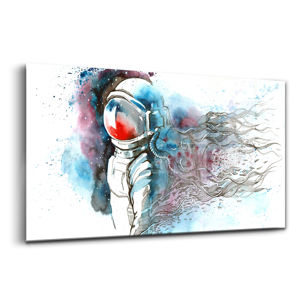 Luxusný sklenený obraz Abstraktný astronaut