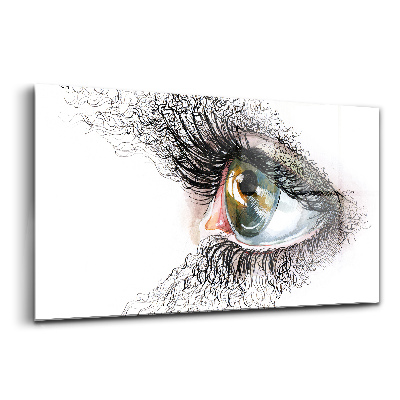 Obraz na skle Kresba ľudského oka