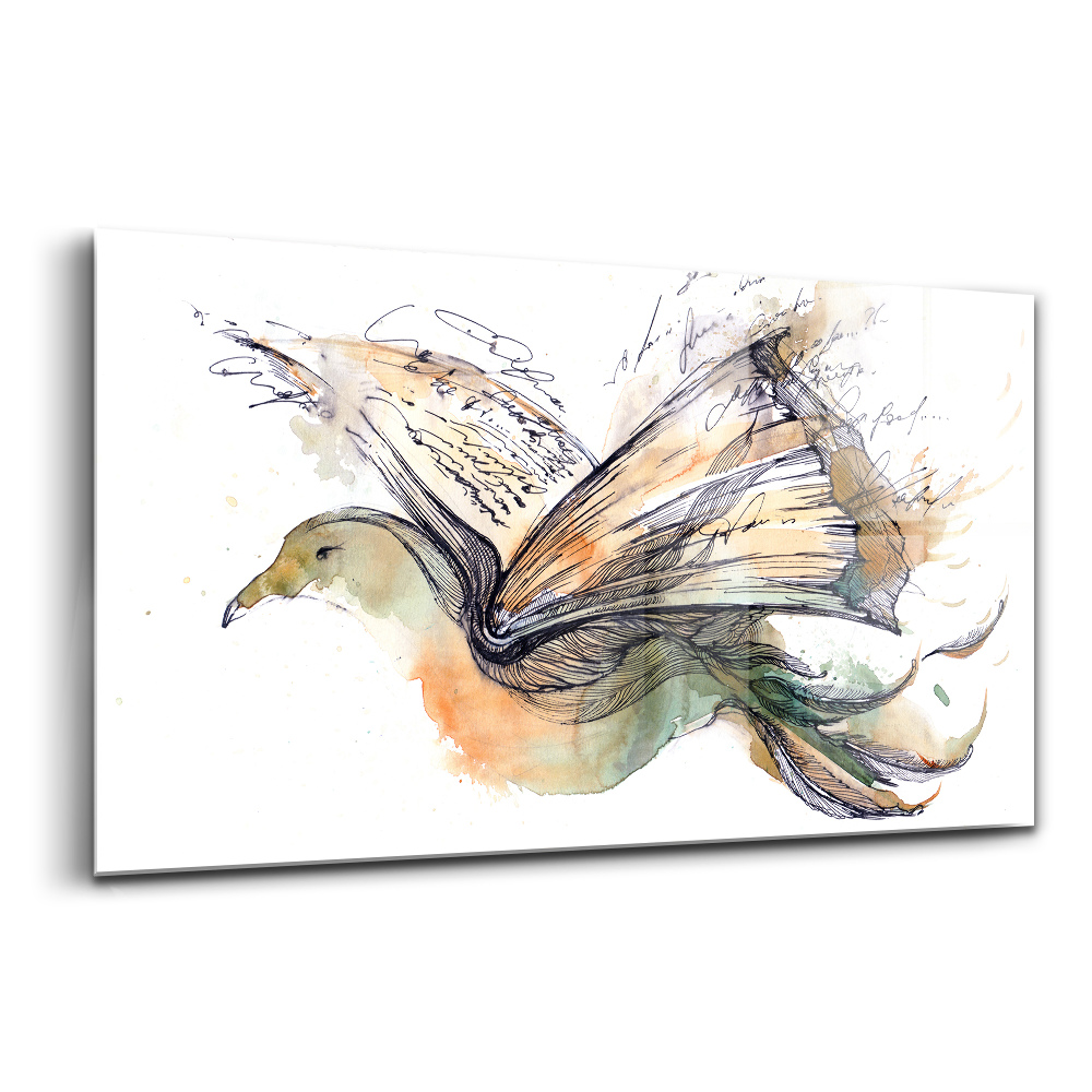 Sklenený obraz Vtáčia kniha