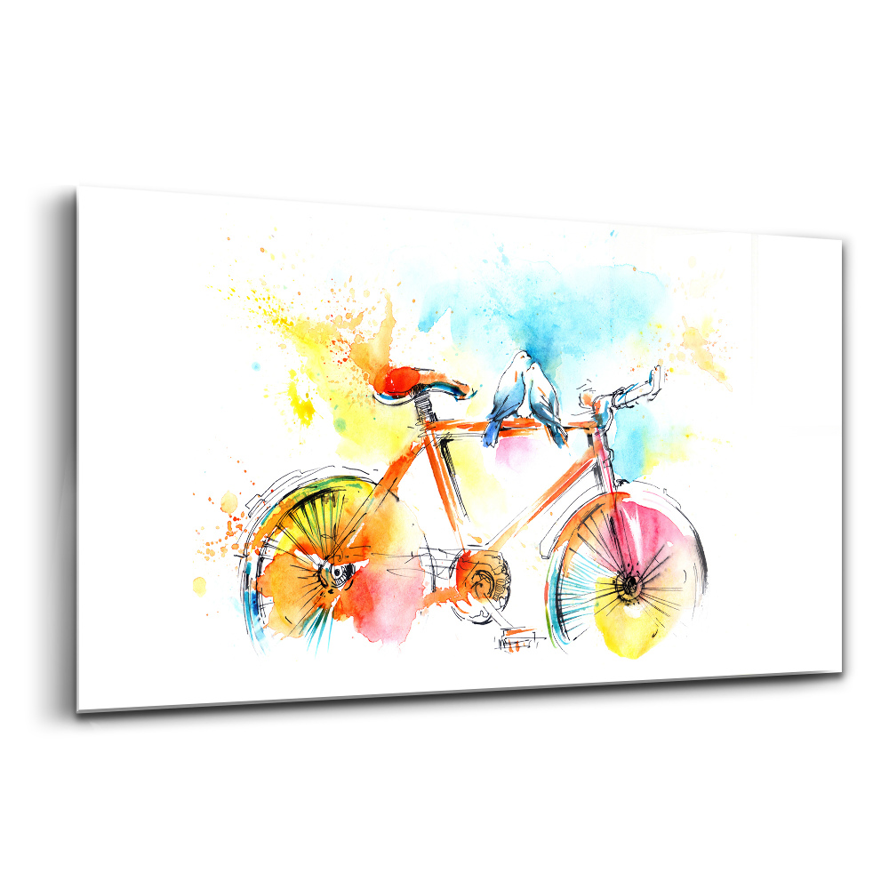 Sklenený obraz Maľovaný bicykel