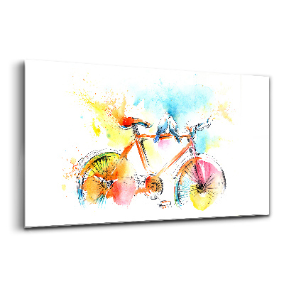 Sklenený obraz Maľovaný bicykel