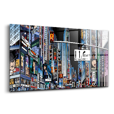 Obraz na skle New York v noci