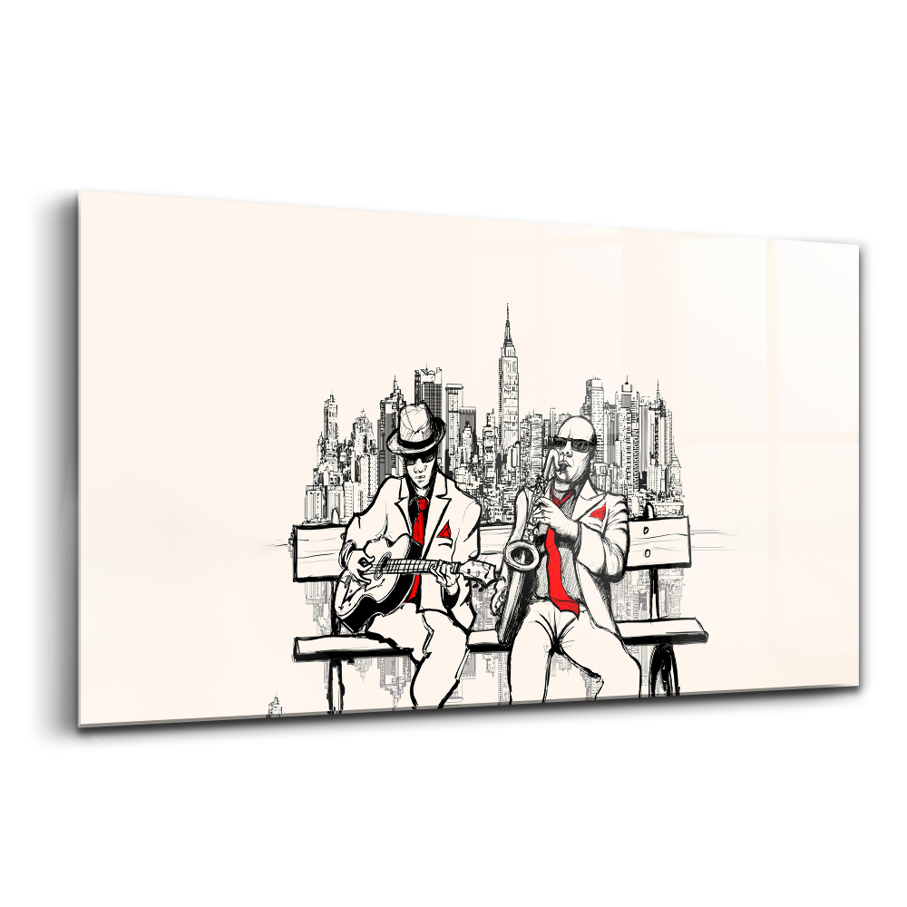 Sklenený obraz Jazz v New Yorku