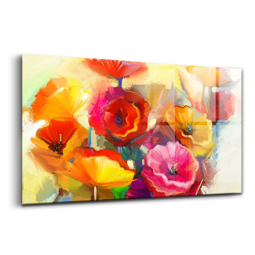 Luxusný sklenený obraz Farebné maky