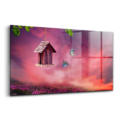 Obraz na skle Vtáčia búdka