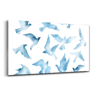 Obraz na skle Lietajúce vtáky vo vzduchu