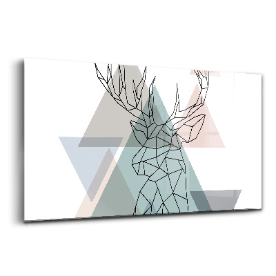 Sklenený obraz Geometrické škandinávske soby
