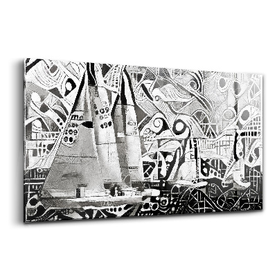 Sklenený obraz Opierky hlavy na vode abstraktné