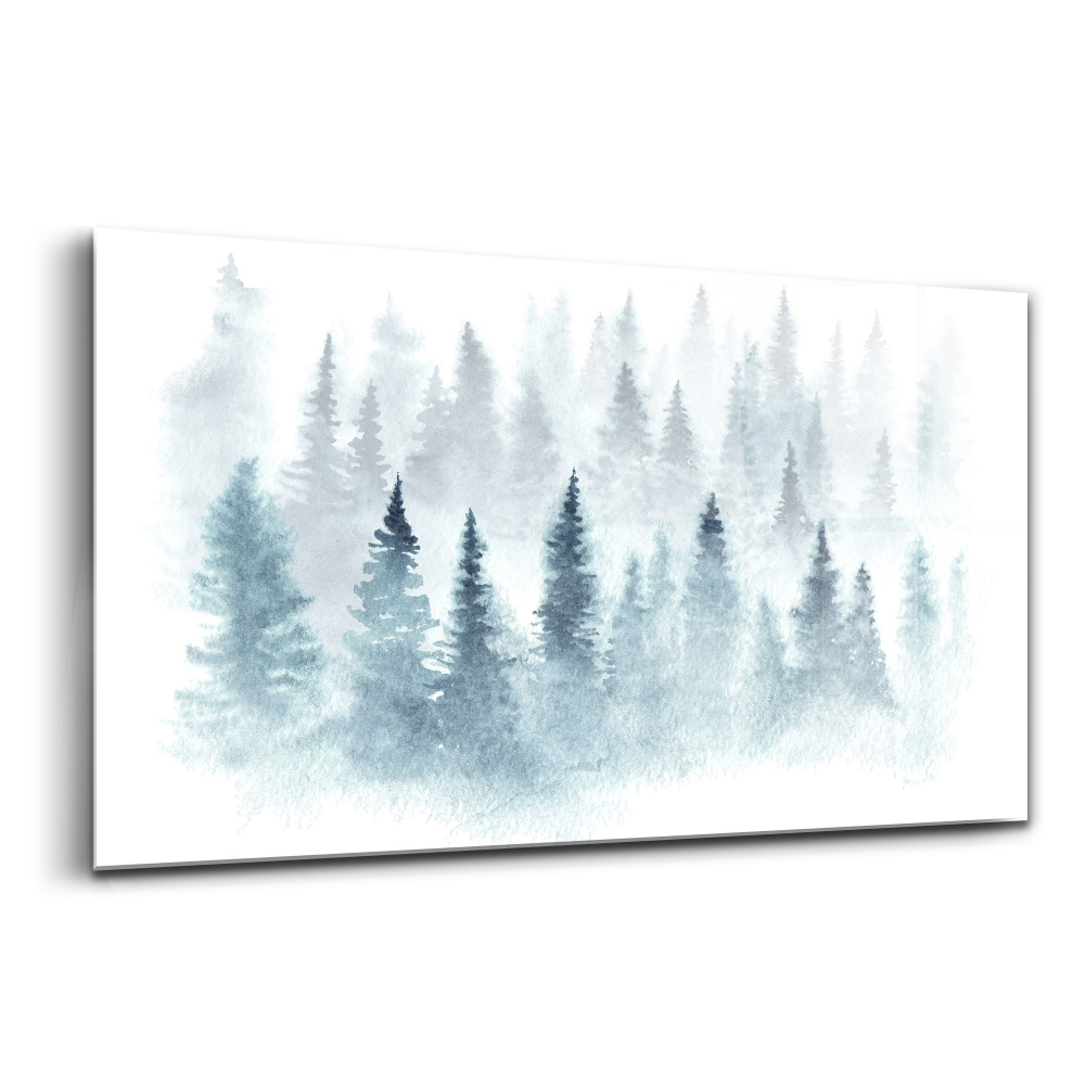 Obraz na skle Zimný les