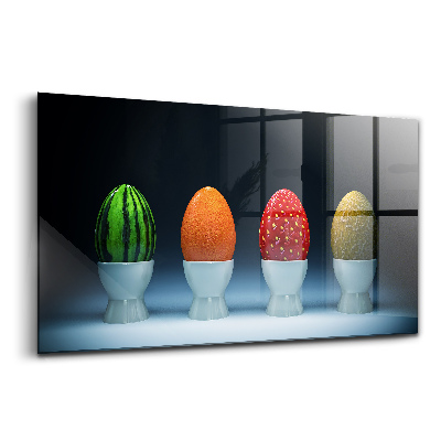 Luxusný sklenený obraz Veľkonočné vajíčka