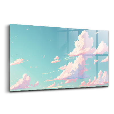 Obraz na skle Pastelová farba oblohy