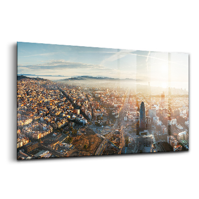 Sklenený obraz Barcelona panoráma mesta