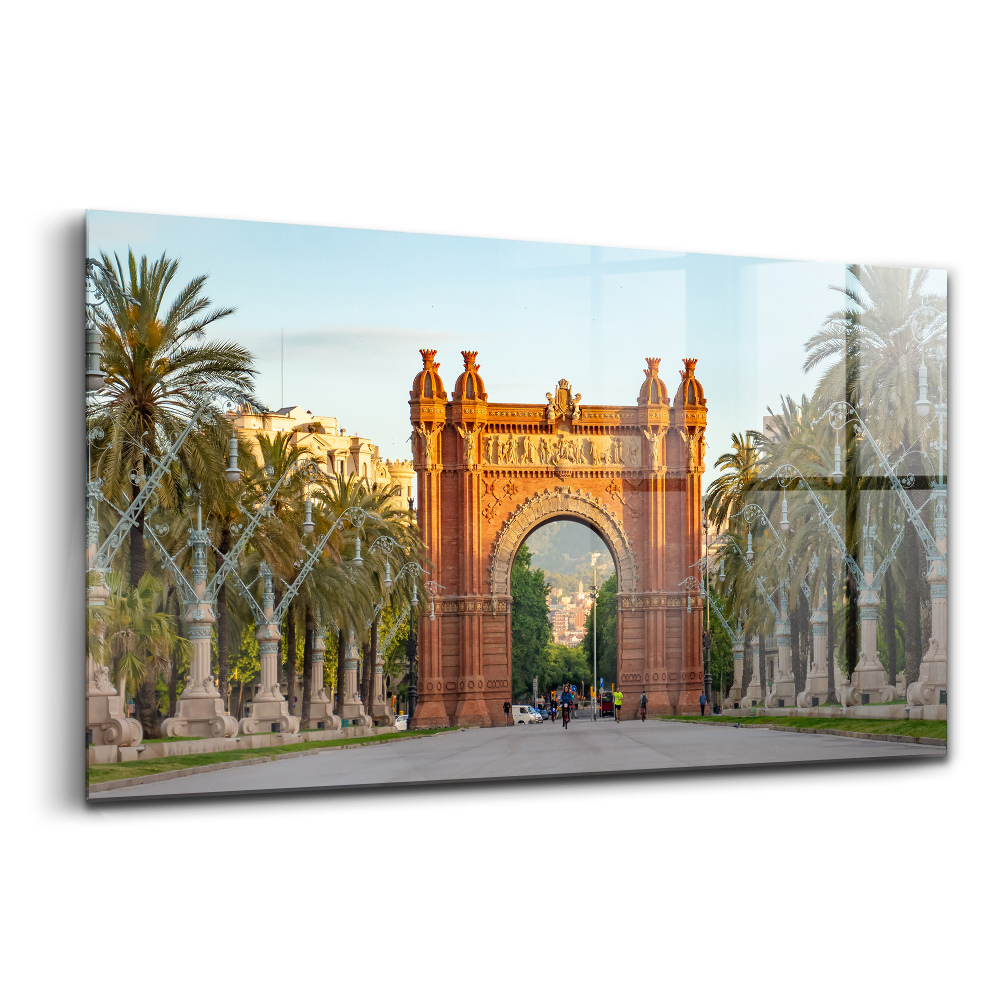 Luxusný sklenený obraz Víťazný oblúk barcelona catalonia