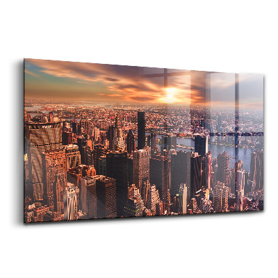 Obraz na skle Panoráma New Yorku