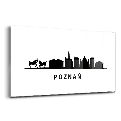 Sklenený obraz Grafika panorámy Poznane