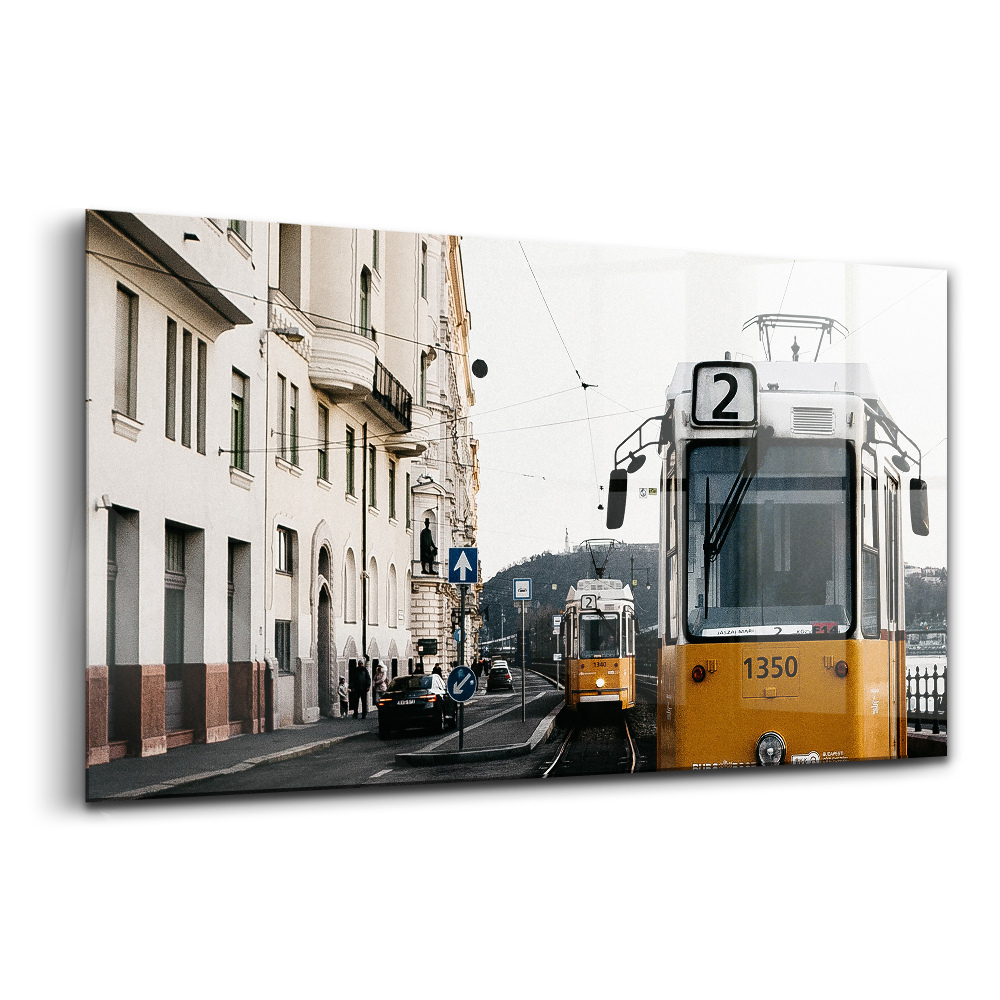 Obraz na skle Budapeštianska električka
