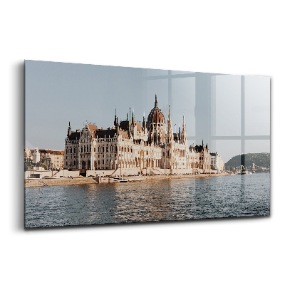Luxusný sklenený obraz Budova parlamentu v budapešti