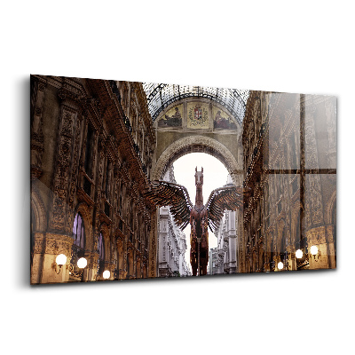 Sklenený obraz Socha koňa v Miláne