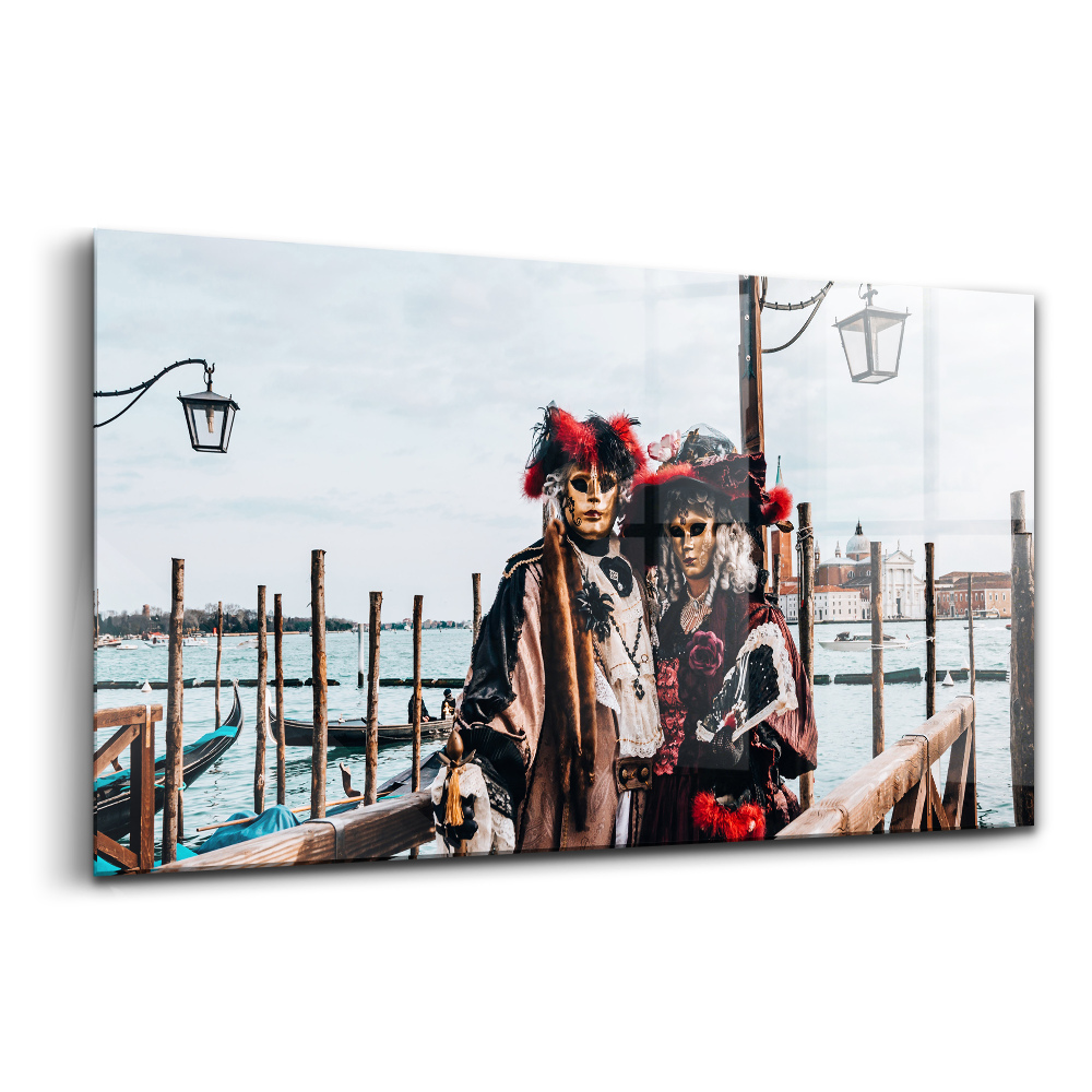 Obraz na skle Karneval v Benátkach