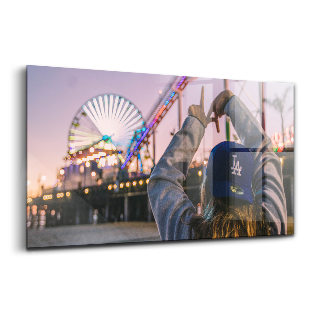 Luxusný sklenený obraz Santa Monica v USA