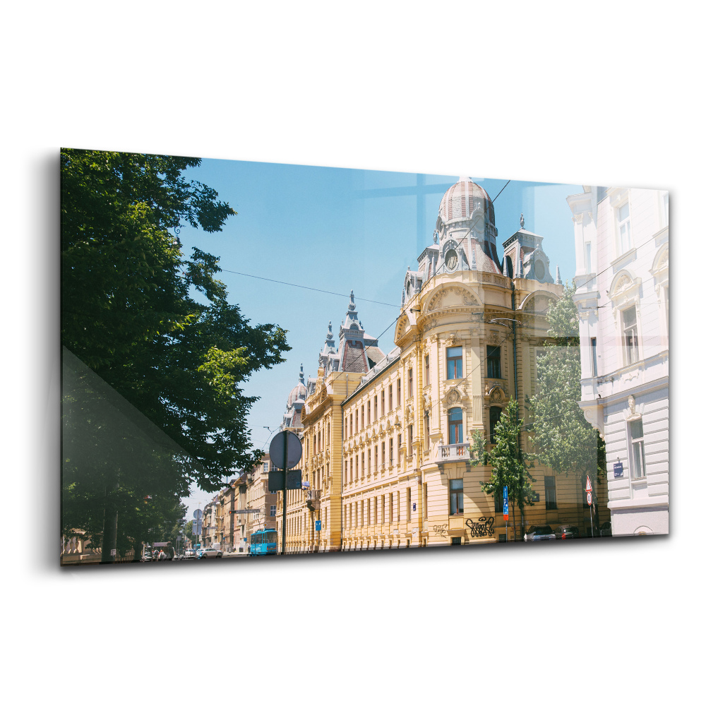 Sklenený obraz Vládna budova v Záhrebe