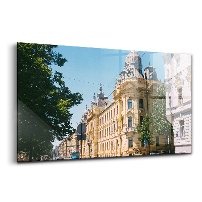 Sklenený obraz Vládna budova v Záhrebe