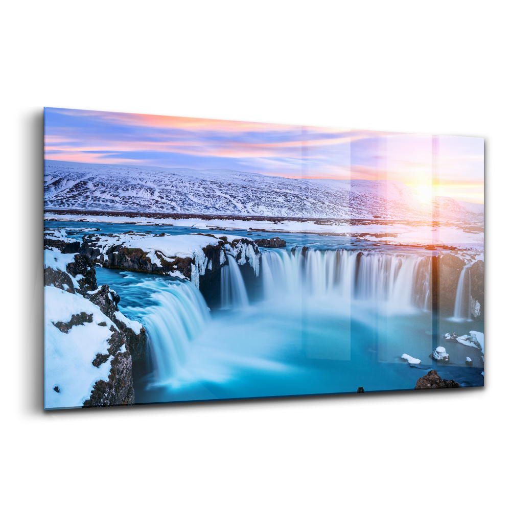 Obraz na skle Vodopád Godafoss na Islande